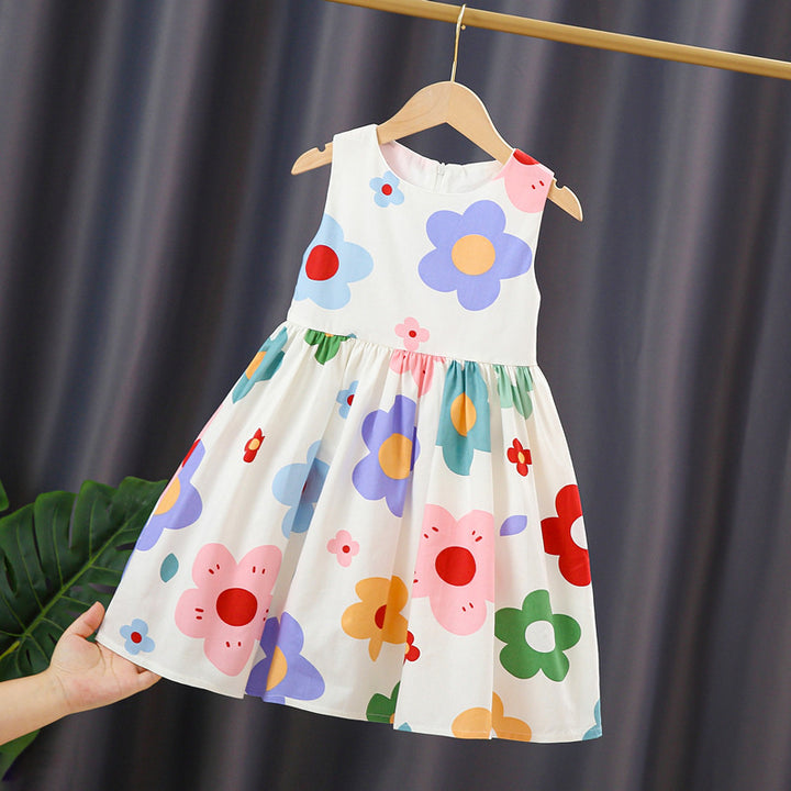 Mädchen Sommerkleid mit buntem Punkten-Design Echo Archiv