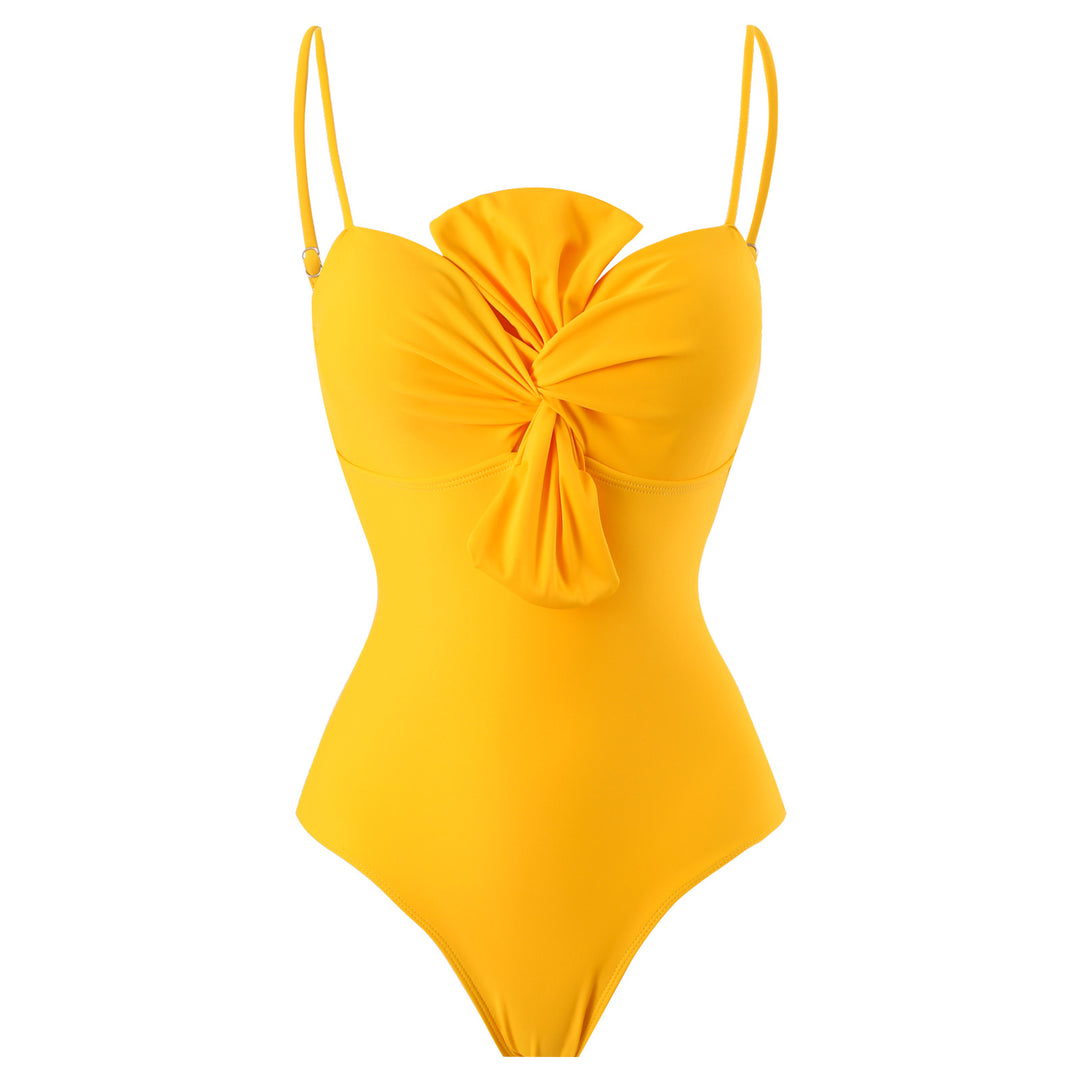 Damen Badeanzug mit elegantem Wickeldesign und floralem Pareo Echo Archiv
