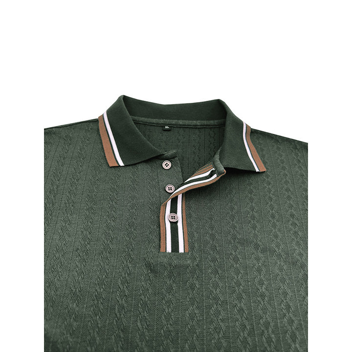 Herren Polo-Shirt mit strukturiertem Design und modischem Kragen Echoarchiv