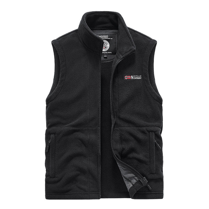 Herren Fleece-Weste mit hohem Kragen und praktischen Taschen Echo Archiv
