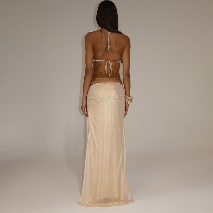 Damen Traumhaftes Abendkleid mit tiefem Ausschnitt und ausgefallenen Cut-Outs Echo Archiv