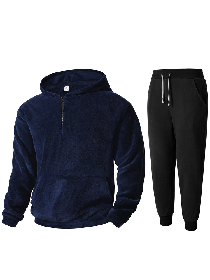 Herren kuscheliges Fleece-Hoodie und Jogginghose Set Echoarchiv
