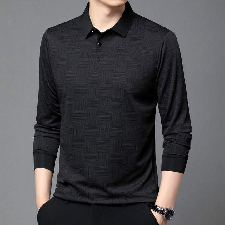 Herren elegantes und atmungsaktives Hemd mit strukturiertem Design Echoarchiv