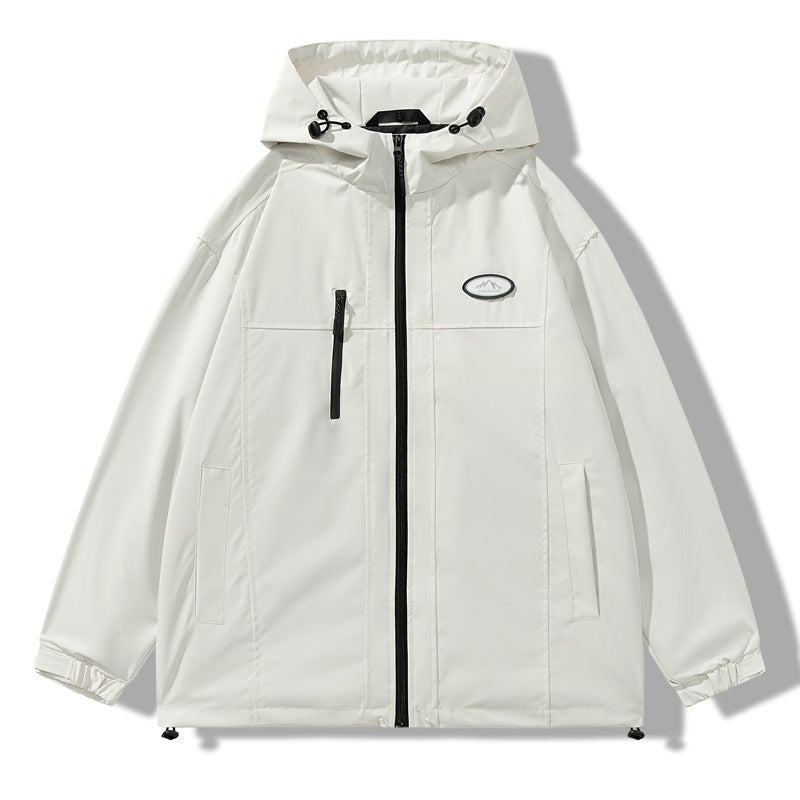 Herren Wetterfeste Jacke mit verstellbarer Kapuze Echoarchiv
