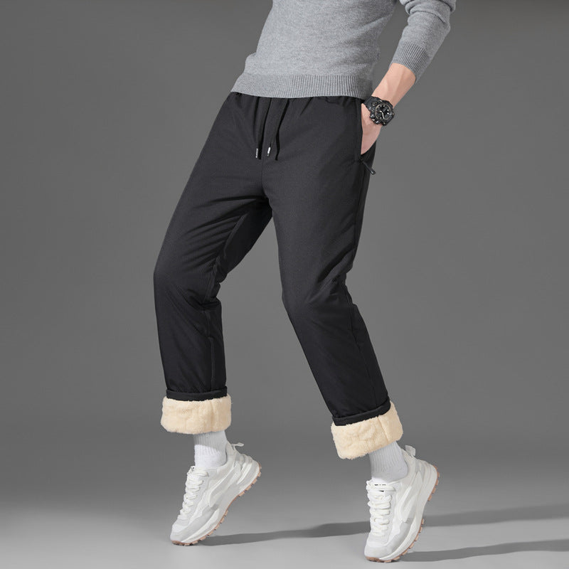 Herren leichte Reise Jogginghose mit elastischem Bund, Kordelzug, versteckten Reißverschlusstaschen und geradem Bein – Sorevano