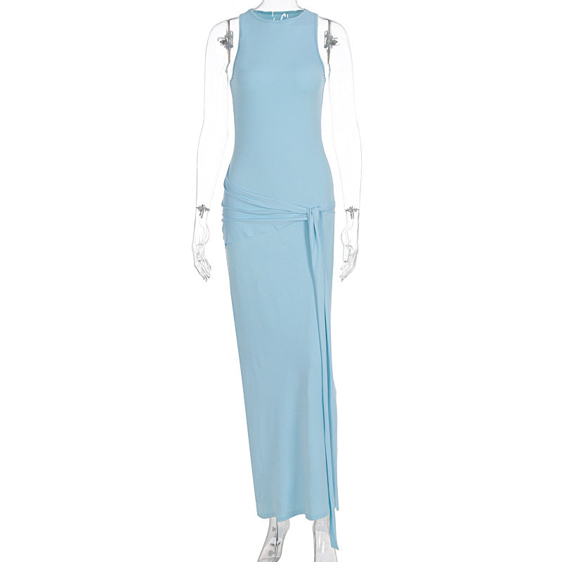 Damen Maxikleid mit fesselndem Drapierungsdesign und elegantem Schlitz Echo Archiv