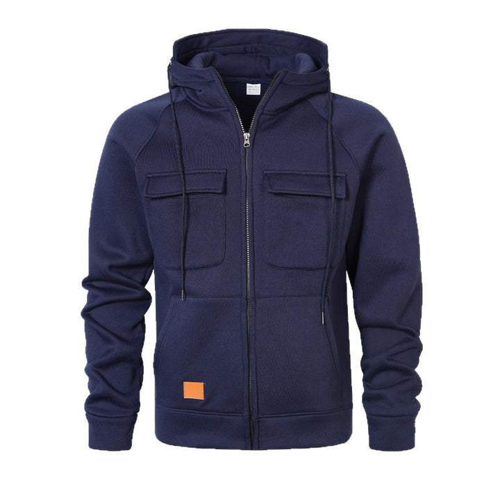 Herren Stylische Kapuzenjacke mit praktischen Taschen und Reißverschluss Echoarchiv