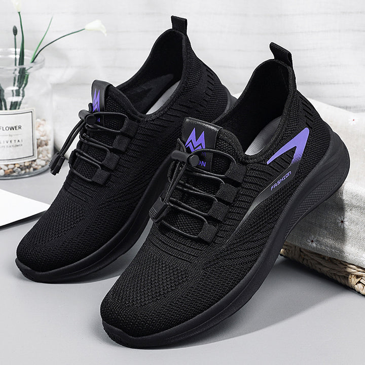 Damen nan leichte Strick-Sneaker mit Schnellverschluss, atmungsaktiver Sockenkonstruktion und stoßdämpfender EVA-Sohle Echo Archiv