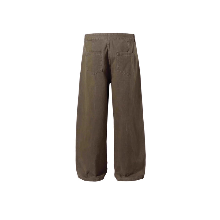 Damen Weitgeschnittene Hose mit Bundfalten Echoarchiv