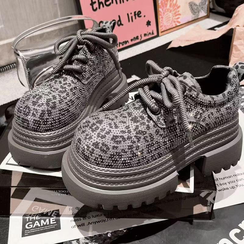 Damen Sneaker mit glitzerndem Leoparden-Design und robuster Sohle Echo Archiv