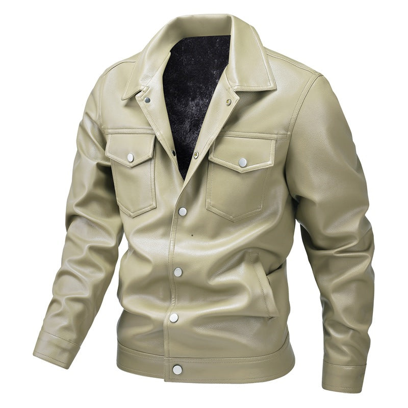 Herren Kunstlederjacke mit praktischen Taschen und modernem Schnitt Echoarchiv
