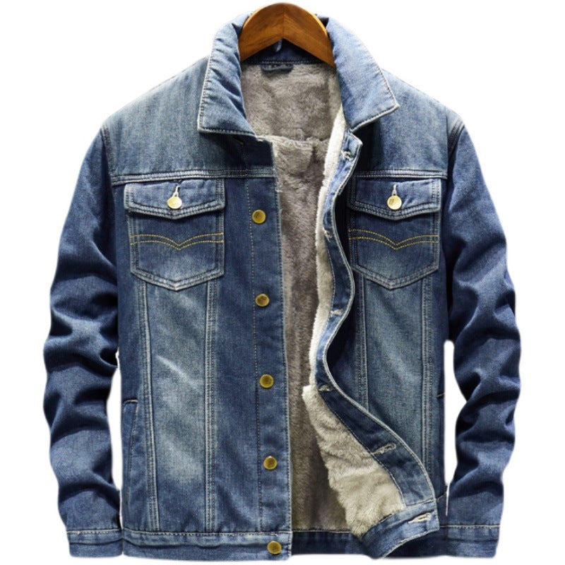 Herren Lässige Denimjacke mit gefüttertem Innenfutter Echoarchiv