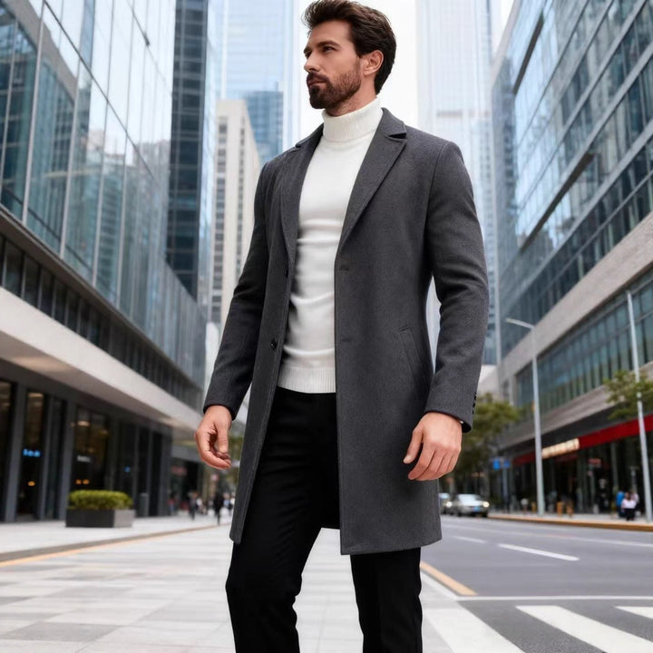 Herren eleganter Wollmantel Echoarchiv
