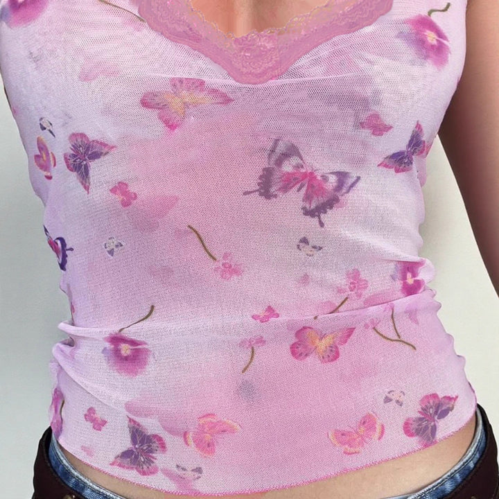 Damen Spitzenoberteil mit floralem Design Echo Archiv