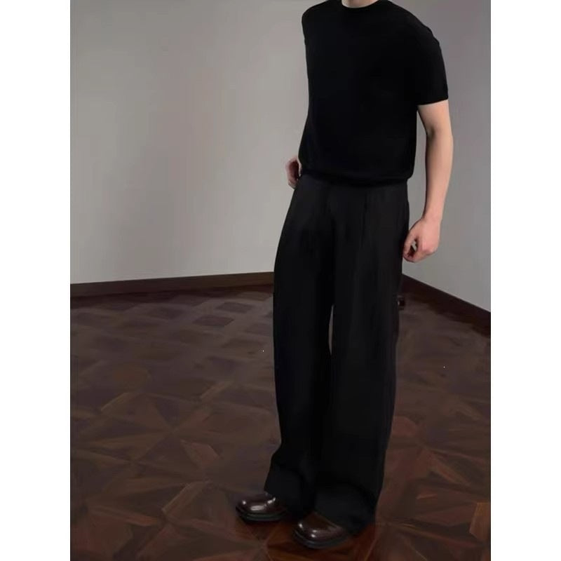 Herren Elegante und bequeme hoch geschnittene Anzughose Echo Archiv