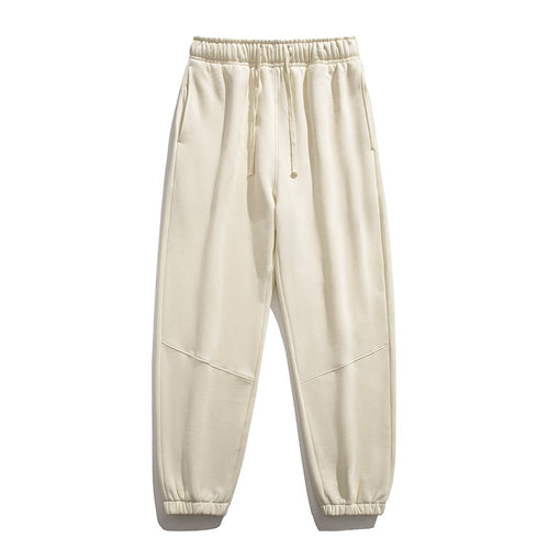 Herren Fleece-Jogginghose mit tapered Schnitt, elastischem Kordelbund & Knie-Paneelen Echoarchiv