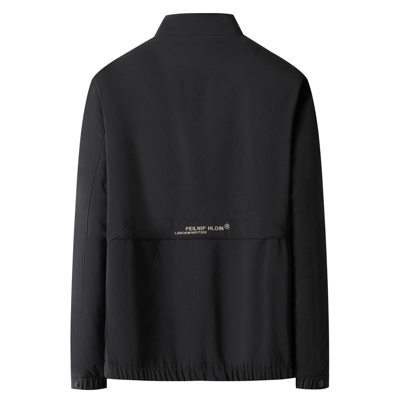 Herren Leichte City-Utility-Jacke mit Stehkragen, verdeckter Frontleiste und Reißverschlusstaschen Echo Archiv