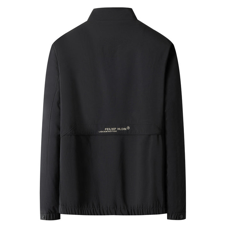 Herren Leichte City-Utility-Jacke mit Stehkragen, verdeckter Frontleiste und Reißverschlusstaschen Echo Archiv