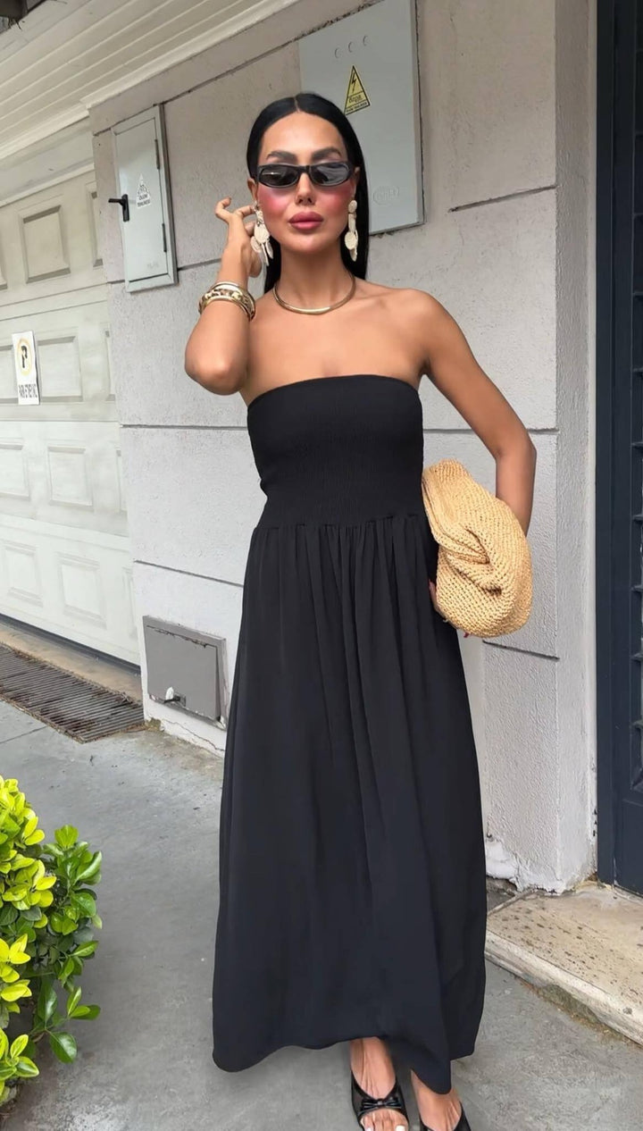 Damen Strickmaxikleid mit elastischem Oberteil Echo Archiv