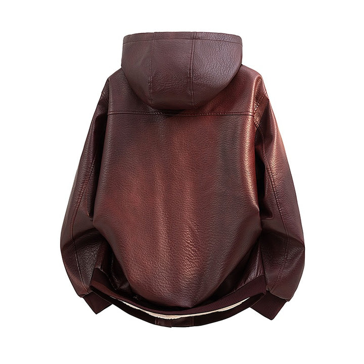 Damen Modische Kunstlederjacke mit Teddyfutter Echo Archiv