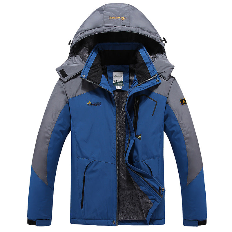 Herren Wasserdichte gefütterte Outdoor-Skijacke mit abnehmbarer Kapuze und Thermofutter Echoarchiv