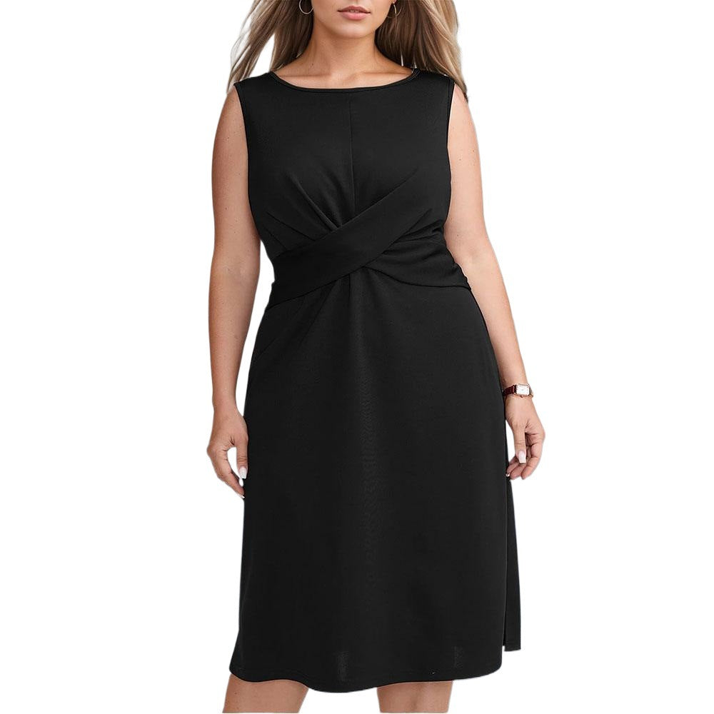 Damen Midikleid mit eleganten Drapierungen und figurbetontem Schnitt Echo Archiv