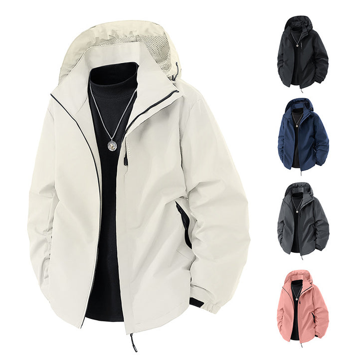 Herren nan leichte wetterfeste Softshelljacke mit verstellbarer Kapuze, winddichter Außenlage und atmungsaktivem Meshfutter Echo Archiv
