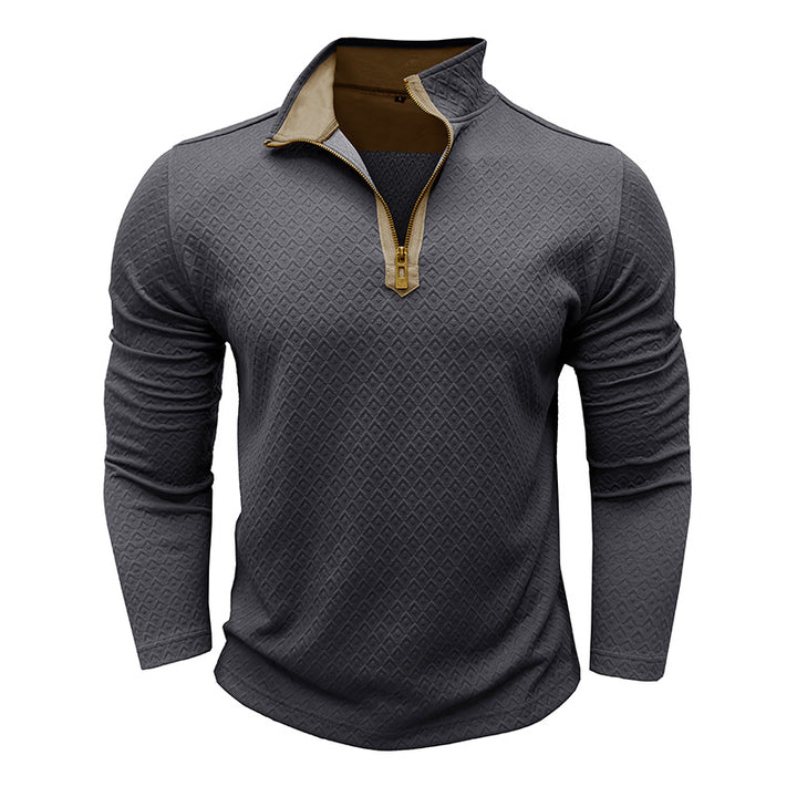 Herren Stehkragenpullover mit Reißverschluss Echoarchiv