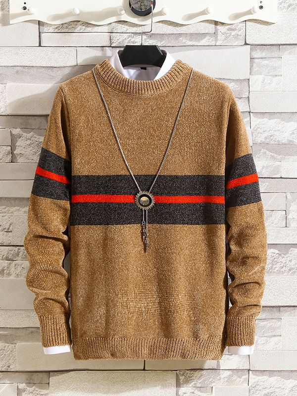 Herren modischer Pullover mit gestreiftem Design und hohem Komfort Echoarchiv
