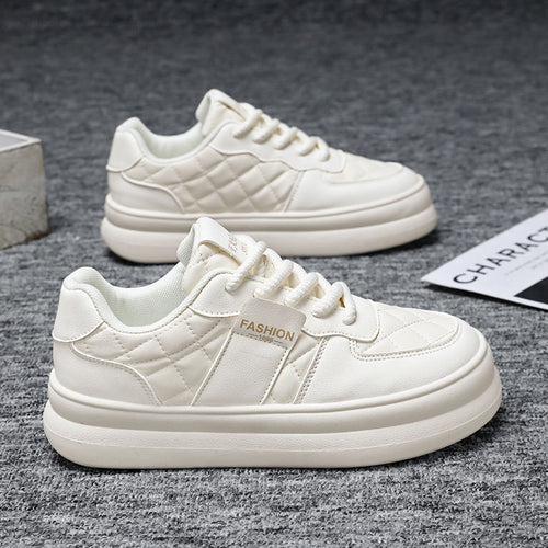 Unisex gestepptes Plateau-Sneaker aus Kunstleder mit gepolstertem Schaft und dämpfender Leichtsohle – Norré