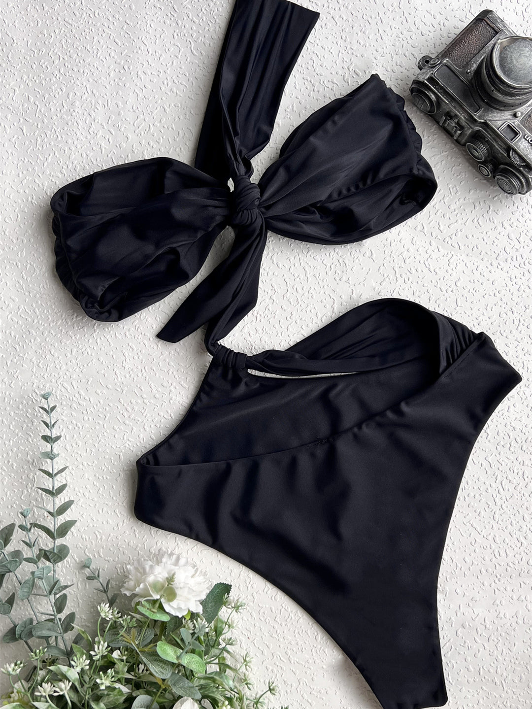Damen Einseitiger Wickel-Bikini Echo Archiv