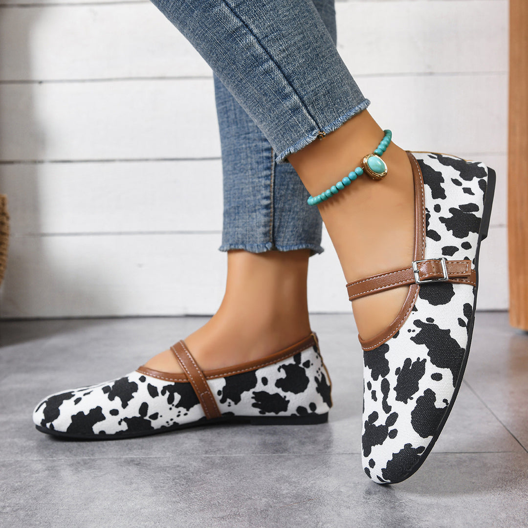 Damen flache Mary-Jane Ballerinas mit verstellbarem Riemchen und gepolsterter Komfortinnensohle – Lioré