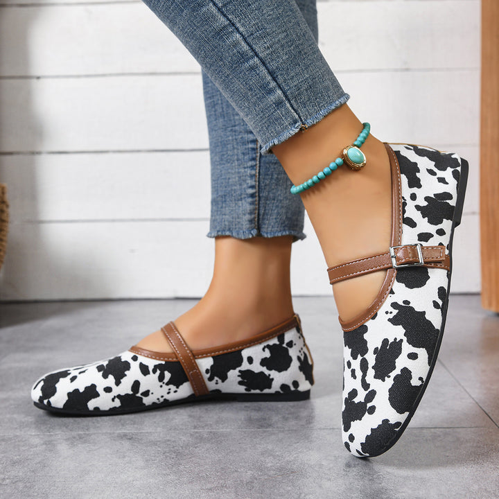 Damen flache Mary-Jane Ballerinas mit verstellbarem Riemchen und gepolsterter Komfortinnensohle – Lioré