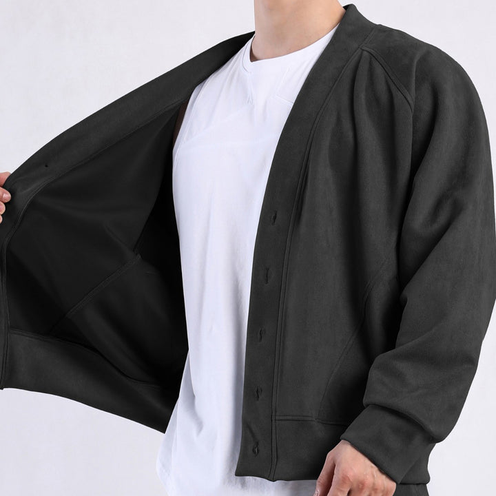 Herren elegante Kapuzenjacke mit weichem Innenfutter und modischen Details Echoarchiv