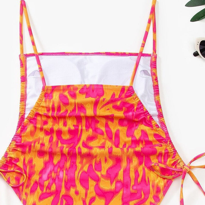 Damen Schwimmanzug mit kreativem floralen Muster und verstellbaren Trägern Echo Archiv