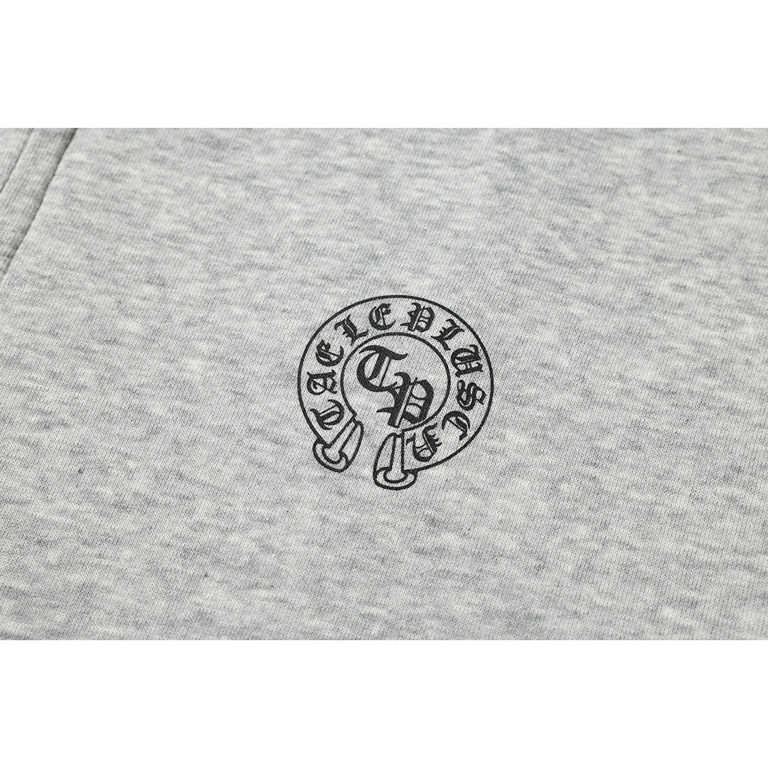 Unisex Kapuzenpullover im Urban‑Gothic‑Print mit geripptem Saum Echoarchiv