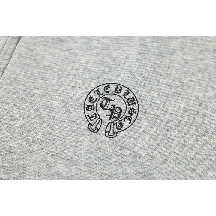Unisex Kapuzenpullover im Urban‑Gothic‑Print mit geripptem Saum Echoarchiv