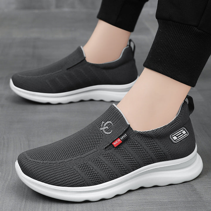 Herren nan atmungsaktiver Slip-On Strick-Freizeitschuh mit elastischem Einstieg, gepolsterter Komfortsohle und rutschfester Wellenlaufsohle Echo Archiv