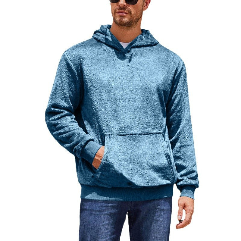 Herren kuscheliger Fleece Hoodie mit Kängurutasche Echoarchiv