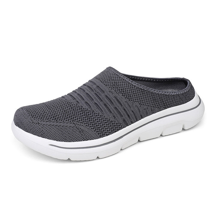 Damen nan atmungsaktive Strick-Slipper Clog mit orthopädischem Memory-Schaum-Fußbett Echo Archiv