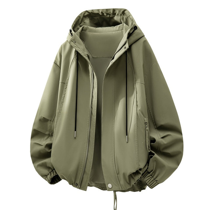 Unisex Oversize Regen- und Windjacke mit Kapuze, wasserabweisender Funktionsmembran Echoarchiv