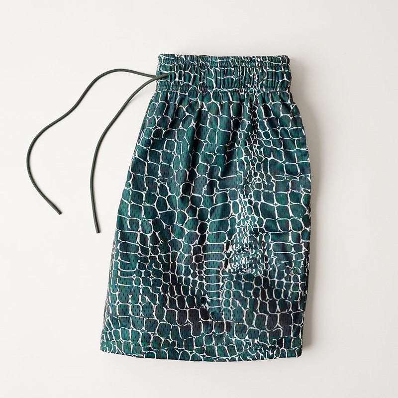 Herren Sportliche Strandshorts mit elastischem Bund Echoarchiv