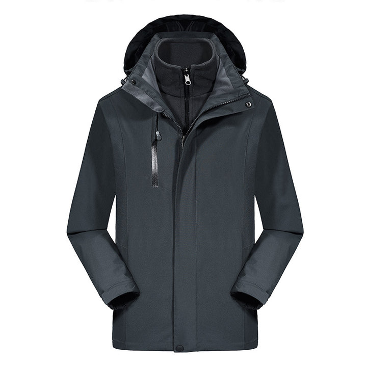 Herren Softshell-Parka mit herausnehmbarer Fleece-Innenjacke und verstellbarer Kapuze Echo Archiv