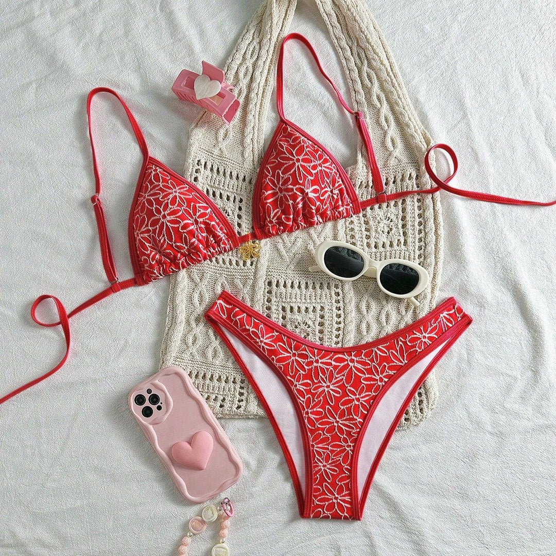 Damen Blumendekoriertes Bikini-Set Echo Archiv