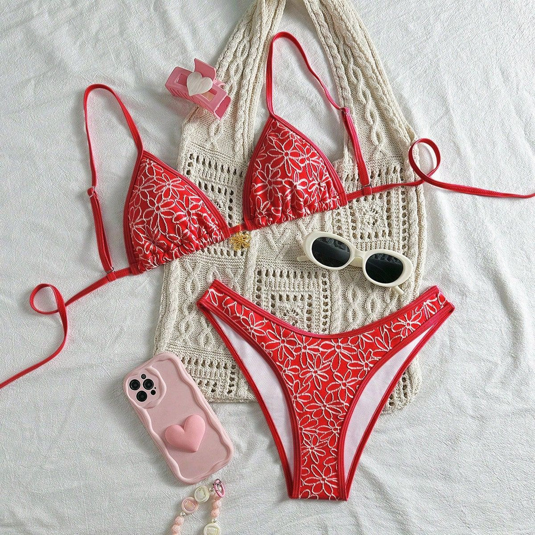 Damen Blumendekoriertes Bikini-Set – Maréssa