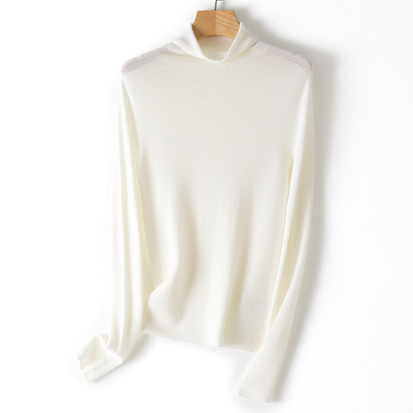 Damen Leichter Feinstrick-Rollkragenpullover mit fließender Passform Echoarchiv