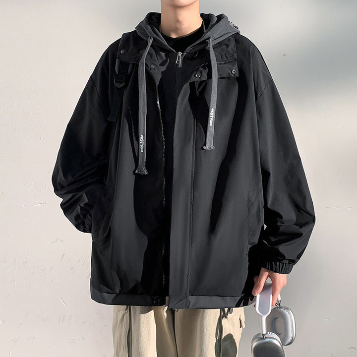 Herren zweilagige Softshell-Overlayerjacke mit Kapuze, wind- und wasserabweisender Membran und verstellbarem Saum Echo Archiv