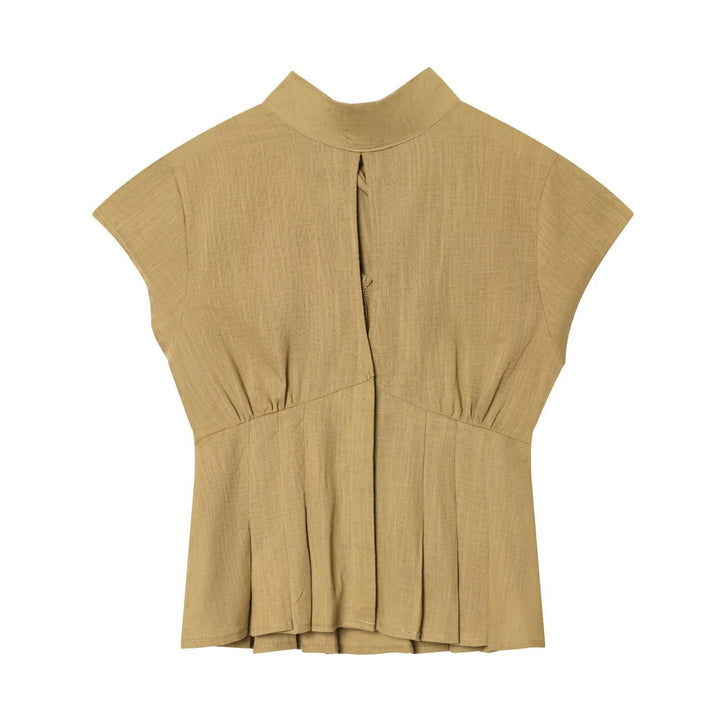 Damen modische Bluse mit asymmetrischem Schnitt und dekorativen Falten Echo Archiv