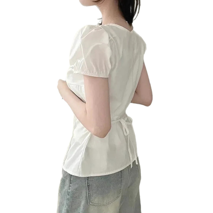 Damen Elegantes Blusenoberteil mit Rüschendetails und taillierter Silhouette Echo Archiv
