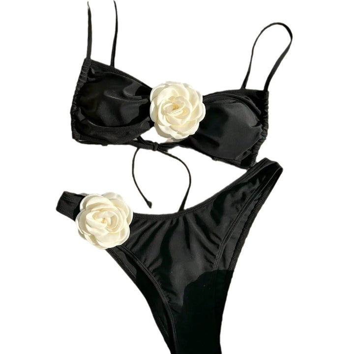 Damen Eleganter Bikini mit Blumenapplikation Echo Archiv